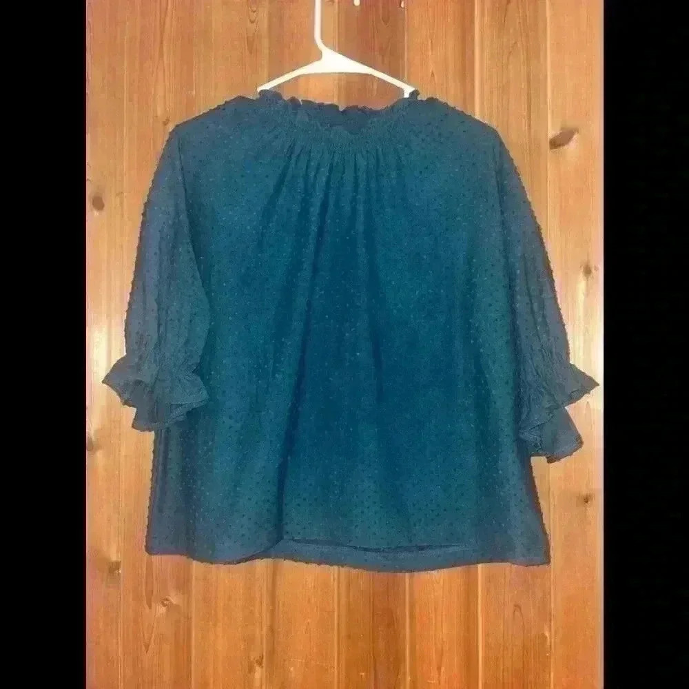 Madewell Texture & Thread Green Blouse